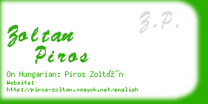 zoltan piros business card